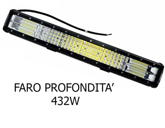 RAMPE BARRE LED SUPPLEMENTAIRES PROJECTEUR LONGUE PORTÉE AUTO 4X4 12V 432W 6500K IP68 CAMPING-CAR