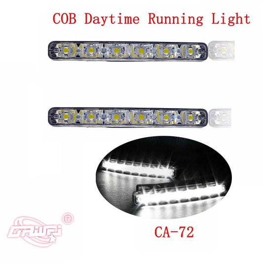 2 FEUX DIURNES DRL 6 LED 12V ANTI BROUILLARD VOITURE BLANC FROID 6000K CA-72