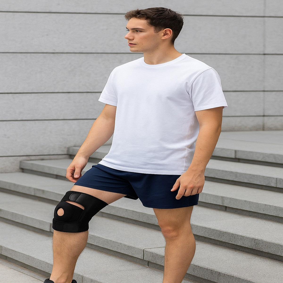 GENOUILLÈRE SPORTIVE ÉLASTIQUE ORTHOPÉDIQUE PROTECTION LIGAMENTS DOULEUR 90122