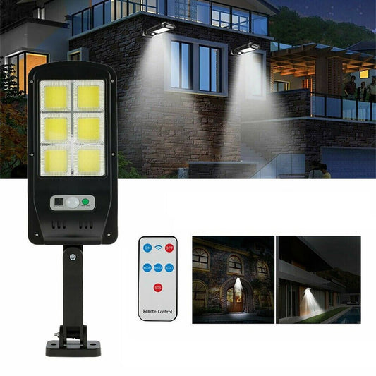 RÉVERBÈRE LAMPADAIRE SOLAIRE À PANNEAU PHOTOVOLTAÏQUE CAPTEUR 6 LED COB TE-B0536