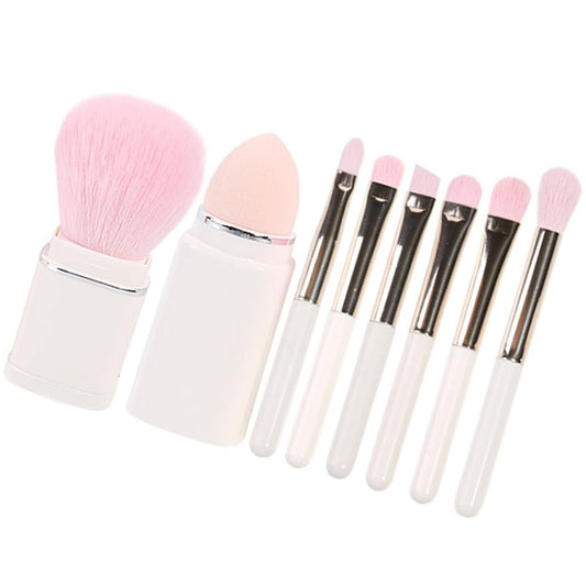TROUSSE DE VOYAGE MINI PINCEAUX DE MAQUILLAGE 8 EN 1 MAKE UP BROSSE FOND DE TEINT OMBRE À PAUPIÈRES