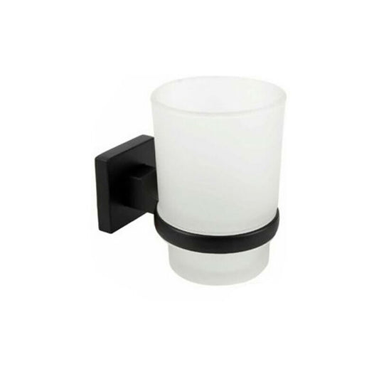 VERRE SUPPORT MURAL SALLE DE BAINS PORTE-BROSSE À DENTS NOIR MAISON 02101