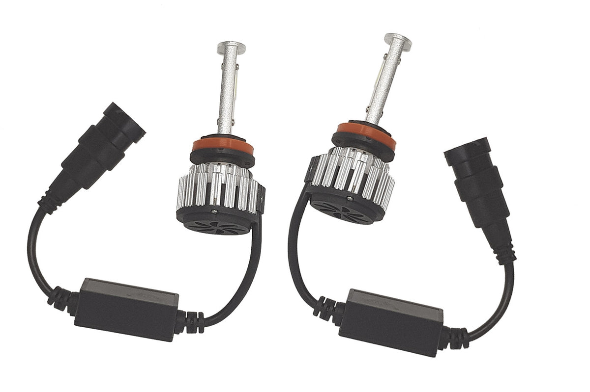 COPPIA LAMPADE FARI RICAMBIO 4S AUTO LED H11 28W ALTA LUMINOSITA' BIANCO FREDDO
