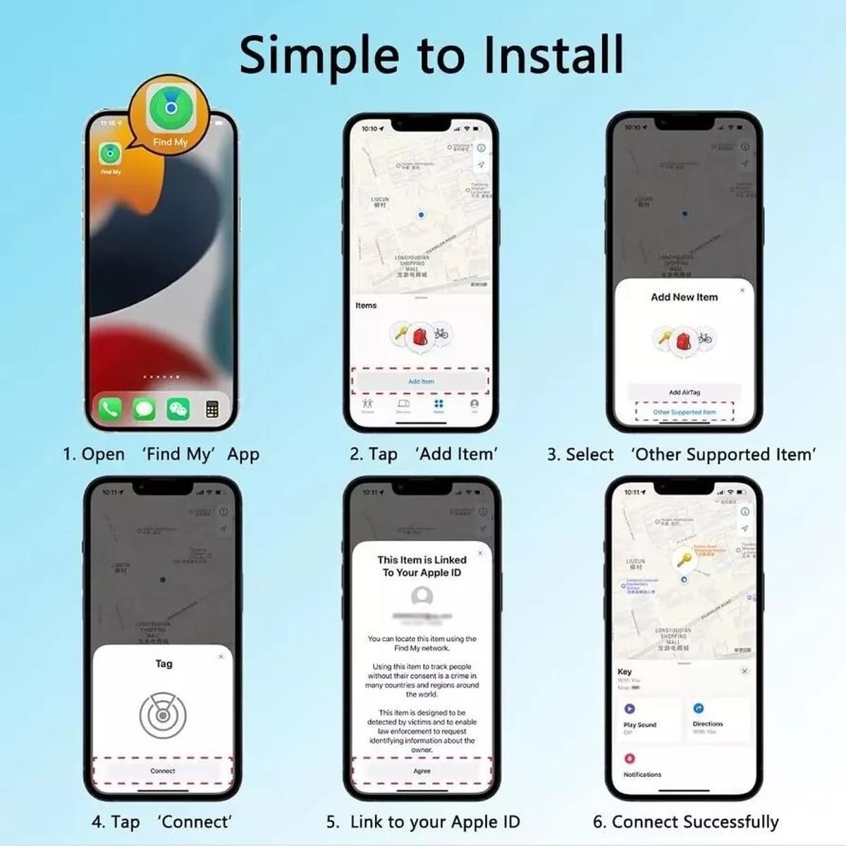 LOCALIZZATORE GPS SMART TAG APPLE FINDMY BLUETOOTH IMPERMEABILE TRACKER