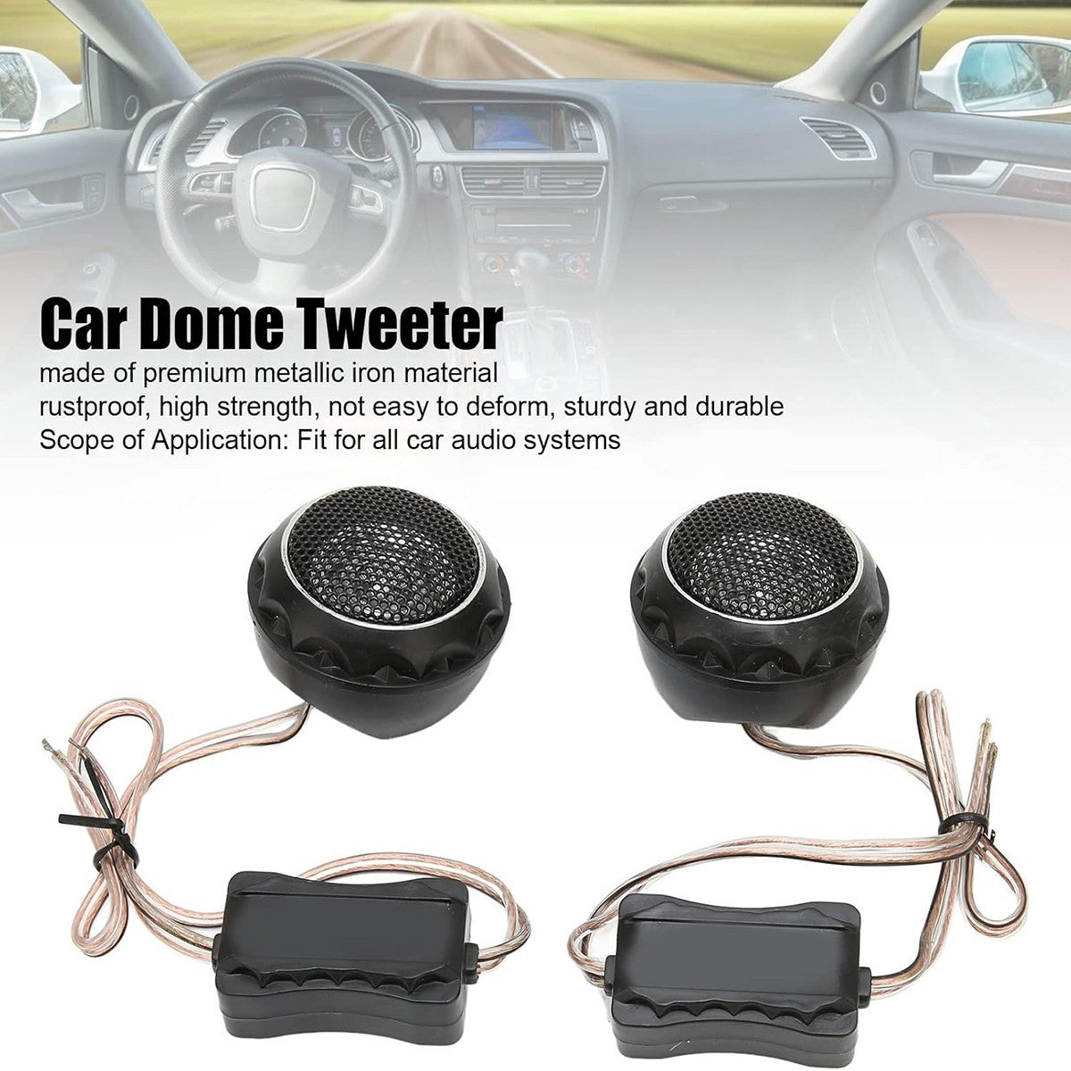 PAIRE TWEETER VOITURE NÉODYME 140W MAX HAUT-PARLEURS 4 OHMS HAUTE EFFICACITÉ CTC-067