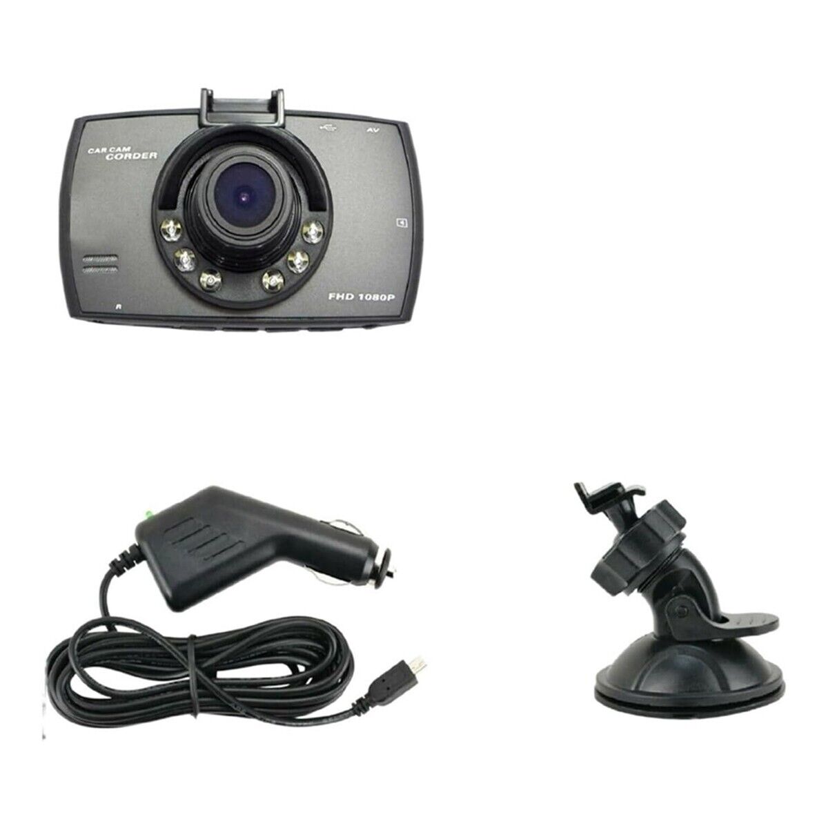 DASH CAM VIDEOCAMERA SICUREZZA AUTO VEICOLI REGISTRATORE VIDEO MONITOR HD