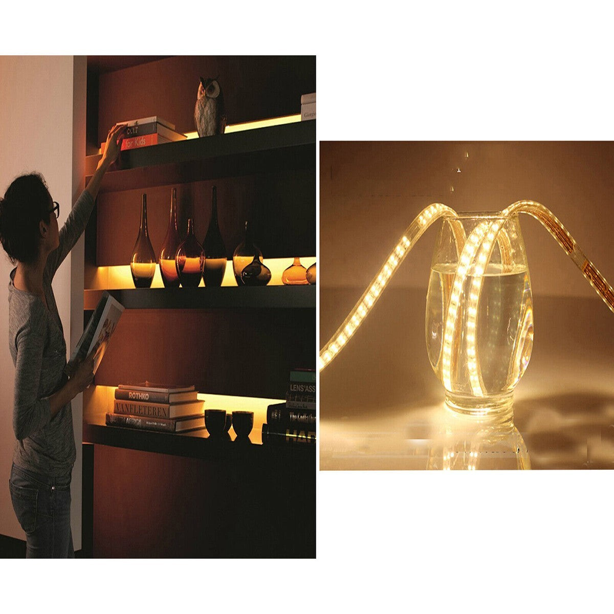 BANDE LED 5M LUMIÈRE CHAUDE 3000K 12V 1500LM 15W 5730 FLEXIBLE SIMPLE TE-B0486