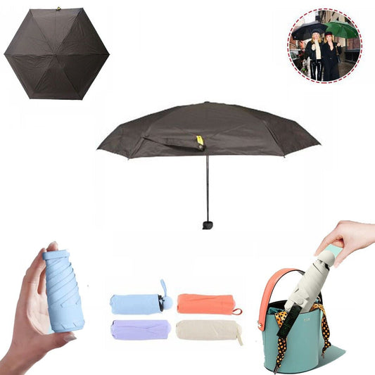 MINI OMBRELLO PORTATILE COMPATTO PIOGGIA ANTIVENTO DA BORSA BORSETTA VIAGGIO