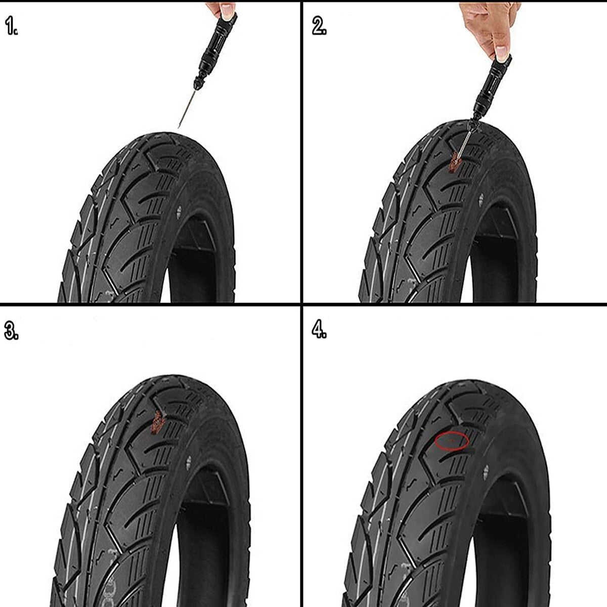 KIT RIPARAZIONE PNEUMATICI BICI FORATURA GOMME BICICLETTE SET COMPLETO 94272