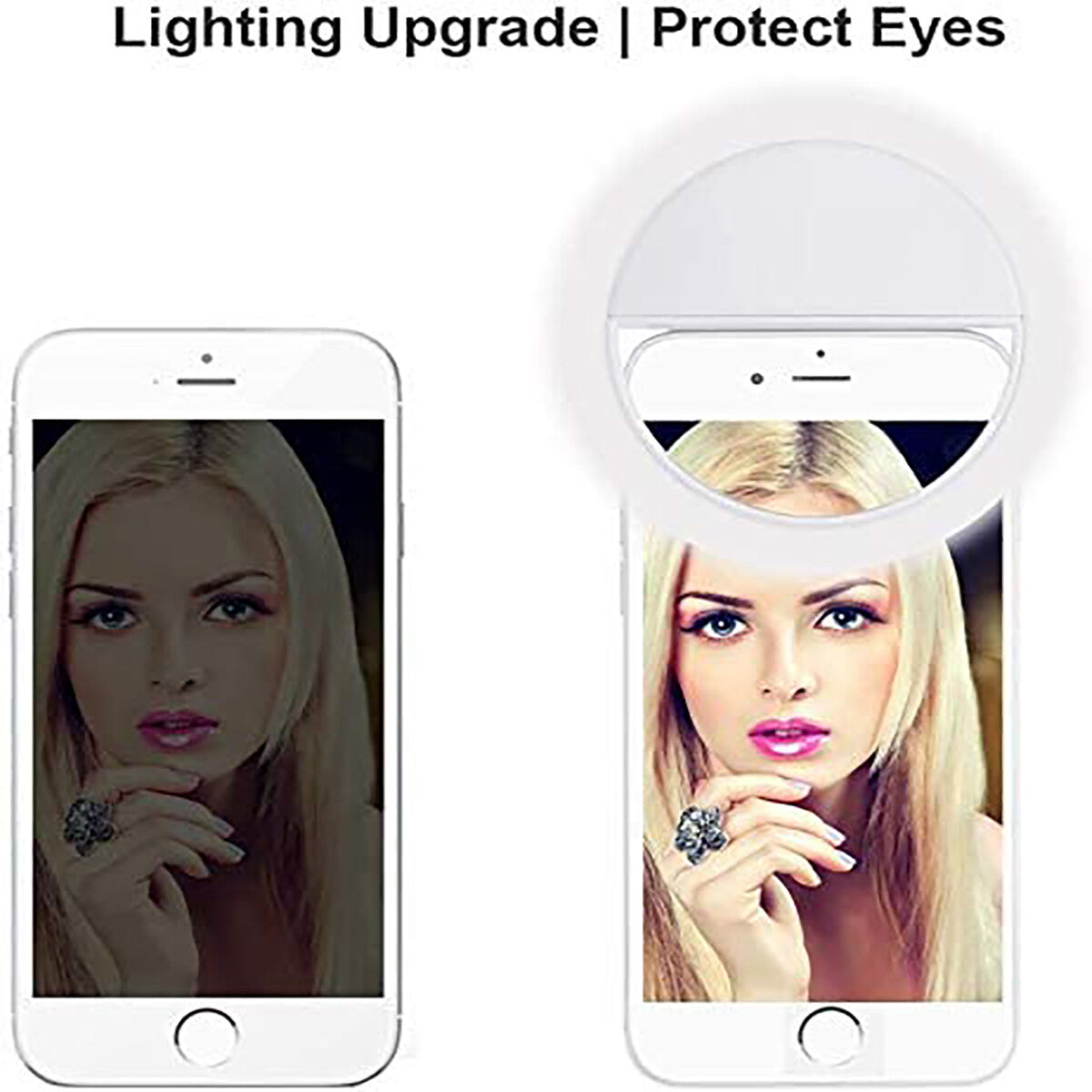 ANELLO LUCE CLIP SELFIE TIKTOK YOUTUBE LED FOTOGRAFIE FLASH smartphon FRONTALE
