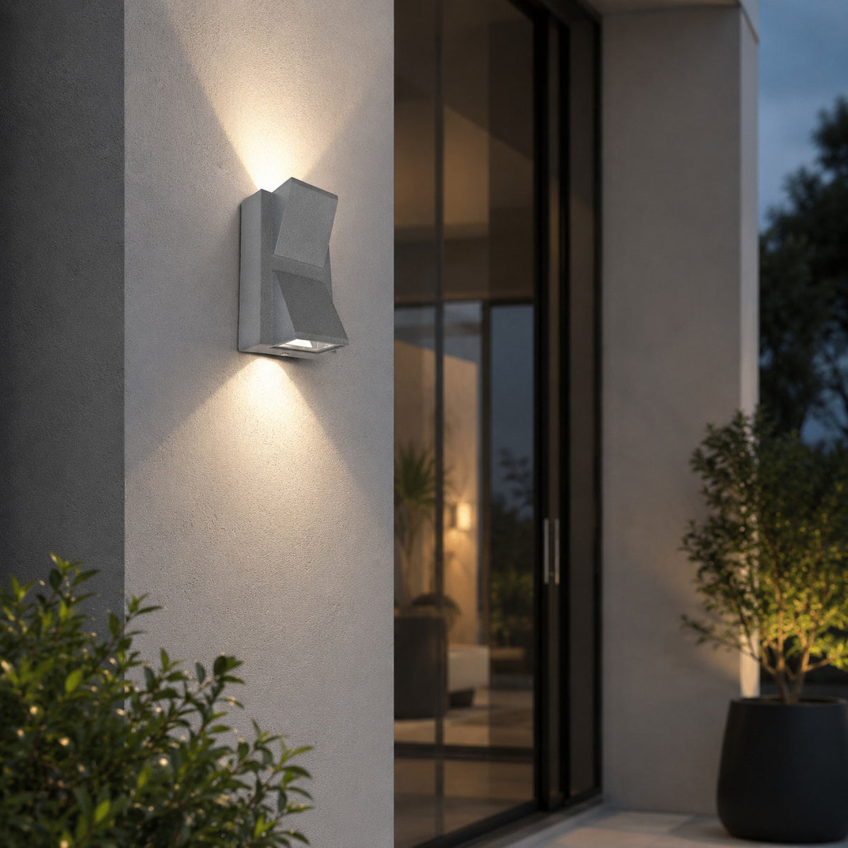 APPLIQUE LED 10W ESTERNO LAMPADA PARETE GRIGIA IP65 3000K 4000K 6000K ET-31698