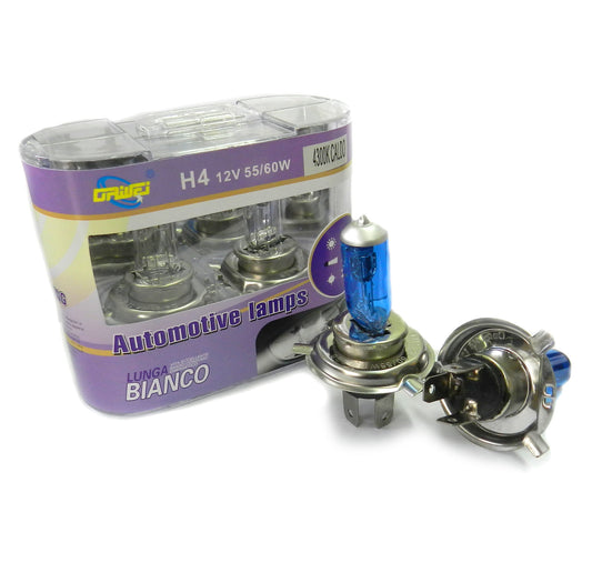 Paire de phares ampoules Xénon voiture culot H4 blanc chaud 4300K haute luminosité