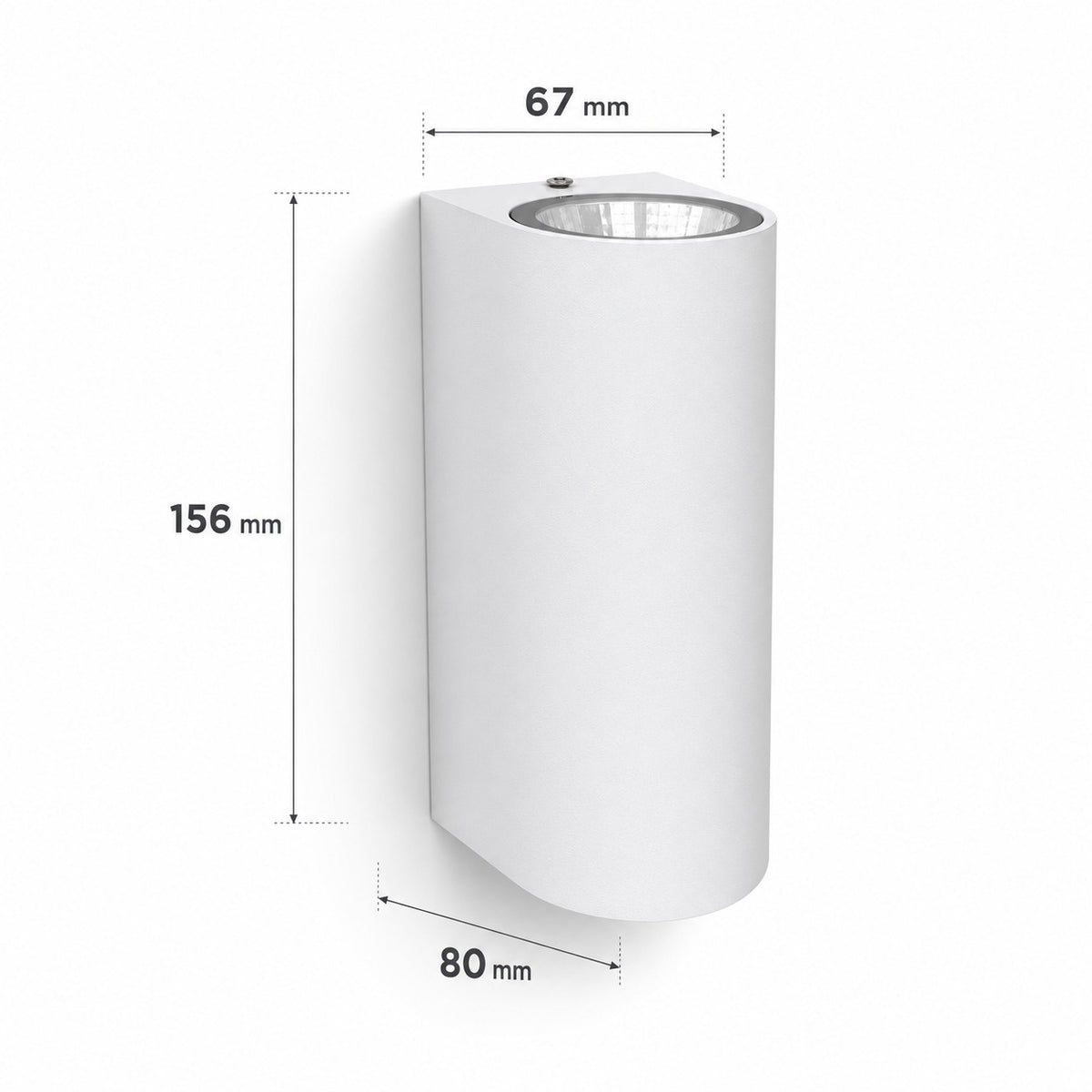 APPLIQUE LED 10W ESTERNO LAMPADA PARETE BIANCA IP65 3000K 4000K 6000K ET-31691