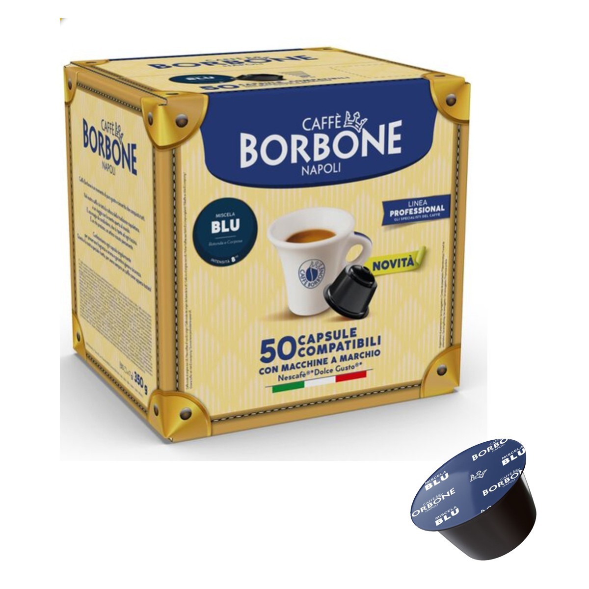 CAFFÈ BORBONE COMPATIBLES NESCAFÈ DOLCE GUSTO 50 CAPSULES DOSES MÉLANGE BLEU