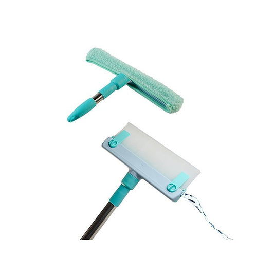 LAVE VITRES MICROFIBRE MANCHE SILICONE NETTOYAGE FENÊTRES VITRES SURFACES LISSES MAISON