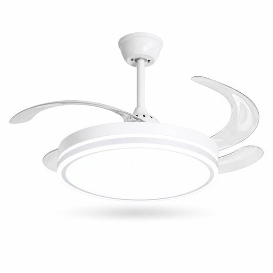 VENTILATORE SOFFITTO LUCE LED 60W PALE SCOMPARSA 42" TELECOMANDO 8933K