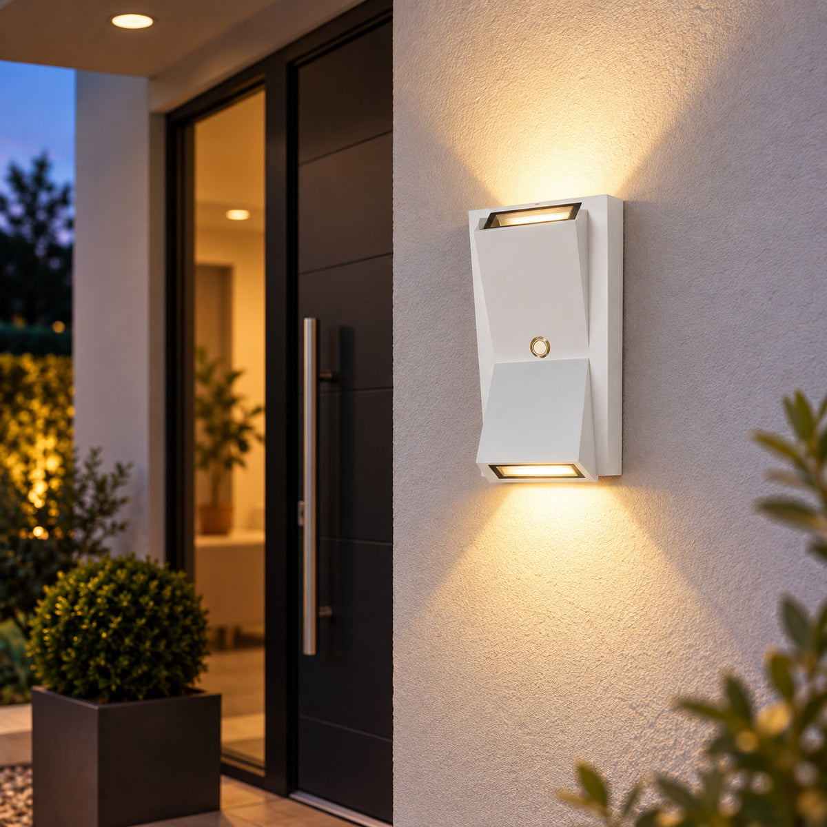 APPLIQUE LED 10W ESTERNO LAMPADA PARETE BIANCA IP65 3000K 4000K 6000K ET-31697