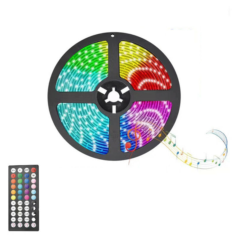 STRISCIA LED LUCE AMBIENTALE RGB CONTROLLO VOCALE TV USB 5 MT MUSICA TE-B0448