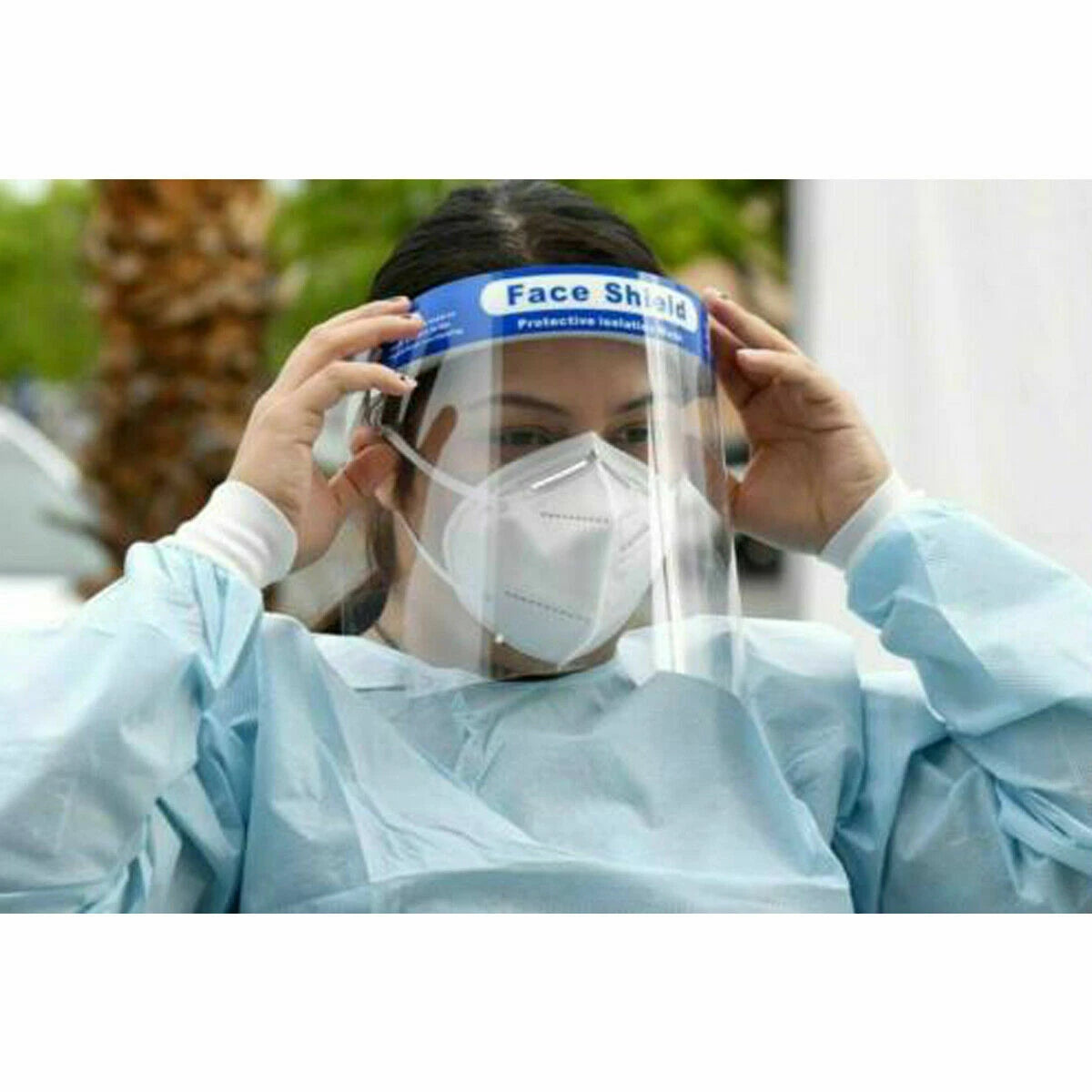 SET 4 VISIERE PROTETTIVA TRASPARENTE VISIERA VISO PROTEZIONE PARASCHIZZI TESTA