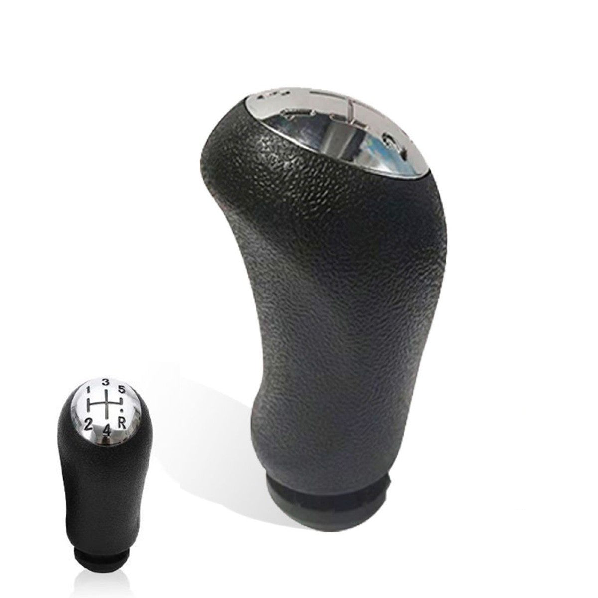 POMELLO CAMBIO UNIVERSALE AUTO 5 MARCE IN PELLE SINTETICA RICAMBIO NERO CTC-005