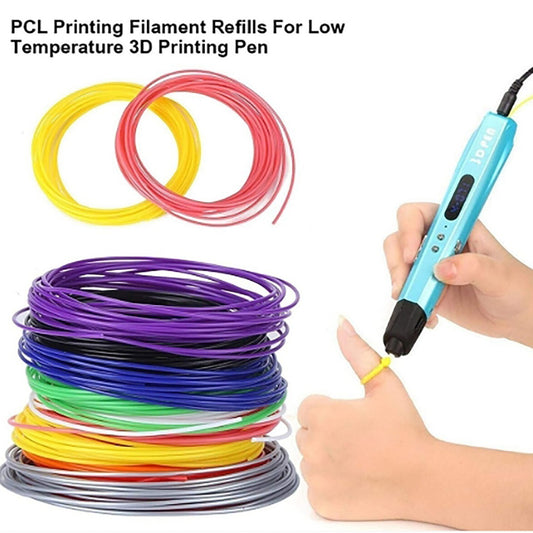 KIT 20 FILAMENTS MIXTES POUR STYLO 3D PLA DESSINS RECHARGE DE RECHANGE COULEURS ASSORTIES