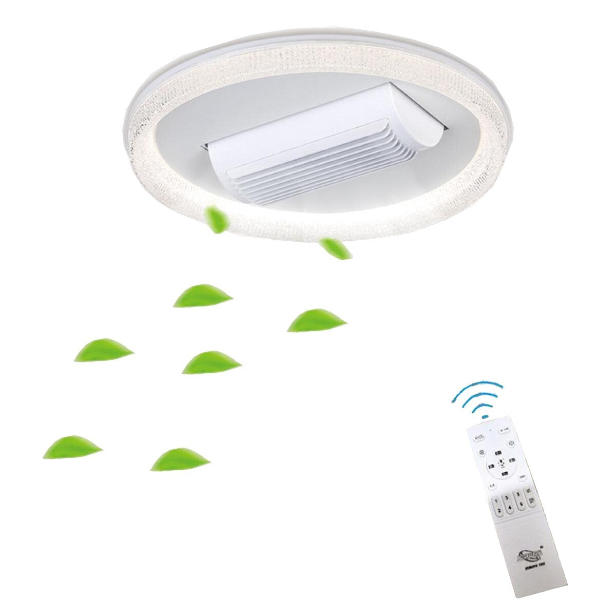 PLAFONNIER LED AVEC VENTILATEUR 30W 500MM SANS PALES LUMIÈRE CHAUDE FROIDE ET-31527