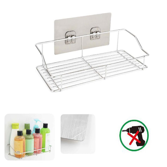 MENSOLA DA PARETE ADESIVA SCAFFALE ORGANIZER PORTAOGGETTI BAGNO CUCINA 03485