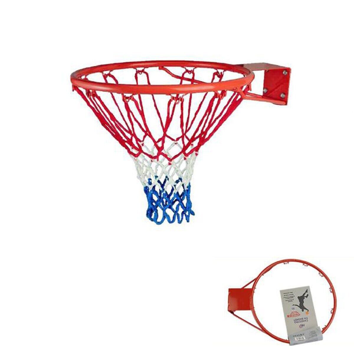 CANESTRO BASKET PALLA PARETE DIAMETRO 35 CM IN METALLO CON RETE 94690