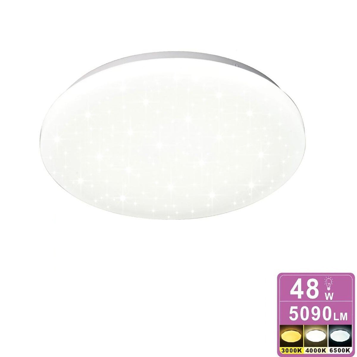 PLAFONIERA DA SOFFITTO LED 48W 3000K 4000K 6500K 5090LM SOTTILE 40CM ET-31639