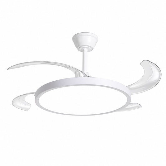 VENTILATORE SOFFITTO LUCE LED 80W PALE SCOMPARSA 48" TELECOMANDO SJ-198 CB001