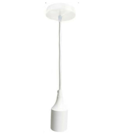 DOUILLE LUSTRE SUSPENSION PLAFONNIER PENDANT VINTAGE 2M JD02 BLANC