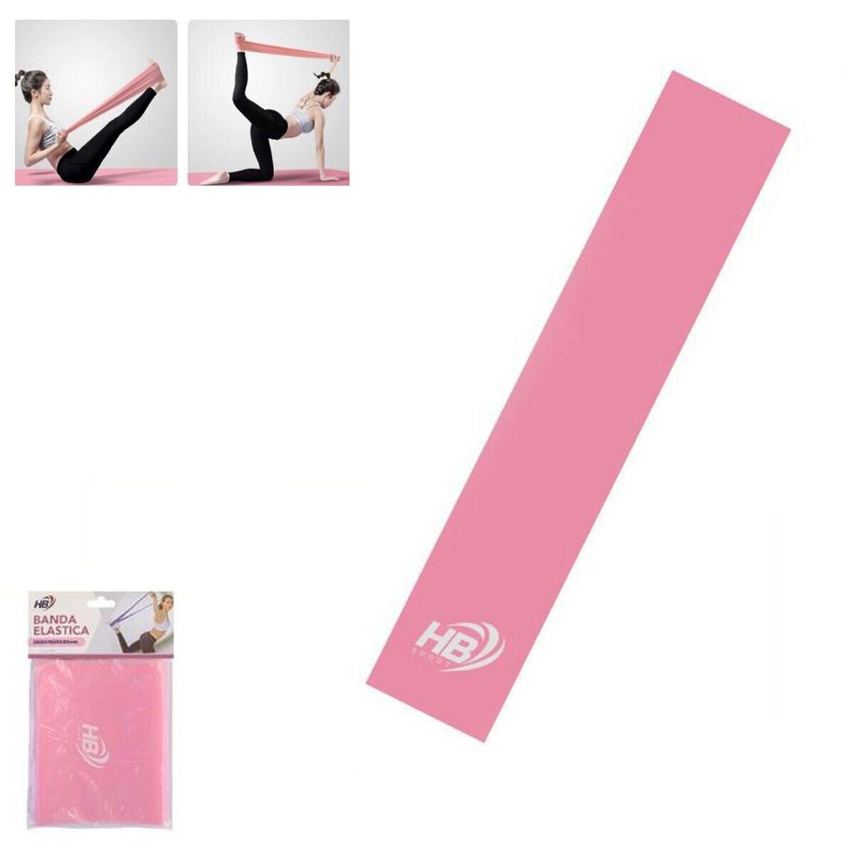 BANDA RESISTENZA FASCIA ELASTICA 15X200CM YOGA FITNESS ESERCIZI PALESTRA 06785