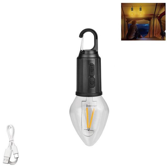 LAMPE LED CAMPING USB RECHARGEABLE AVEC CROCHET PORTABLE LUMIÈRE D'URGENCE B0630
