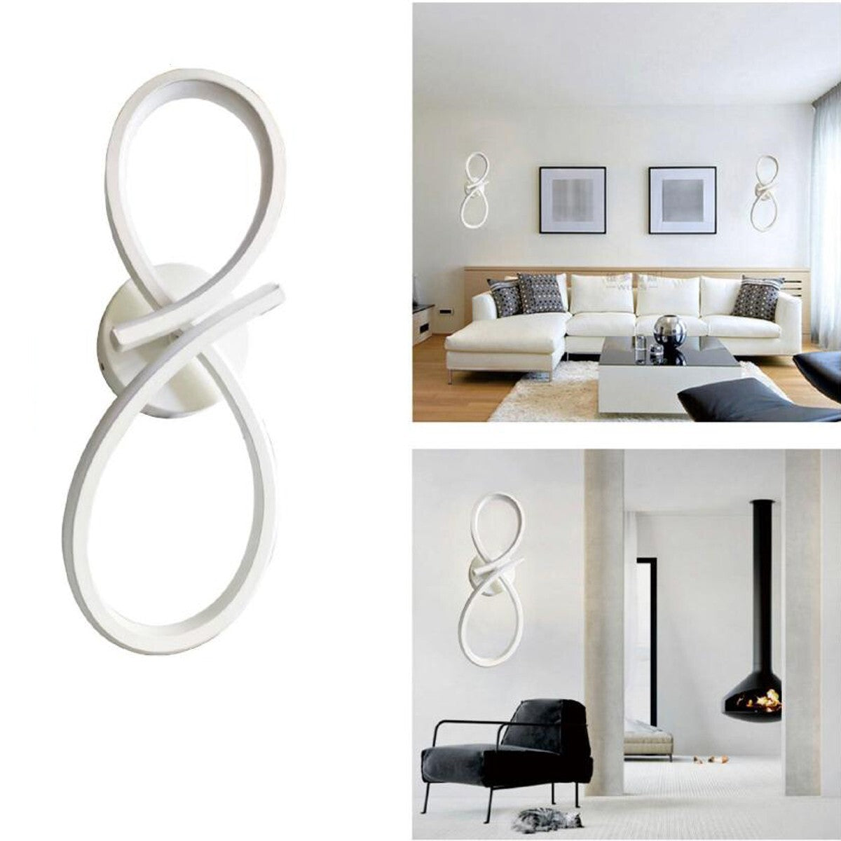 APPLIQUE MURALE INTÉRIEURE MODERNE 12W LUMIÈRE CHAUDE SJ-091