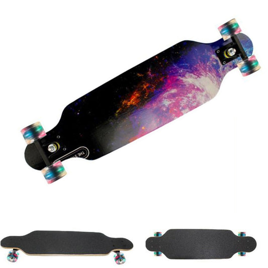 SKATE EN BOIS MOTIFS COLORÉS ENFANTS ADOS 80CM 06063