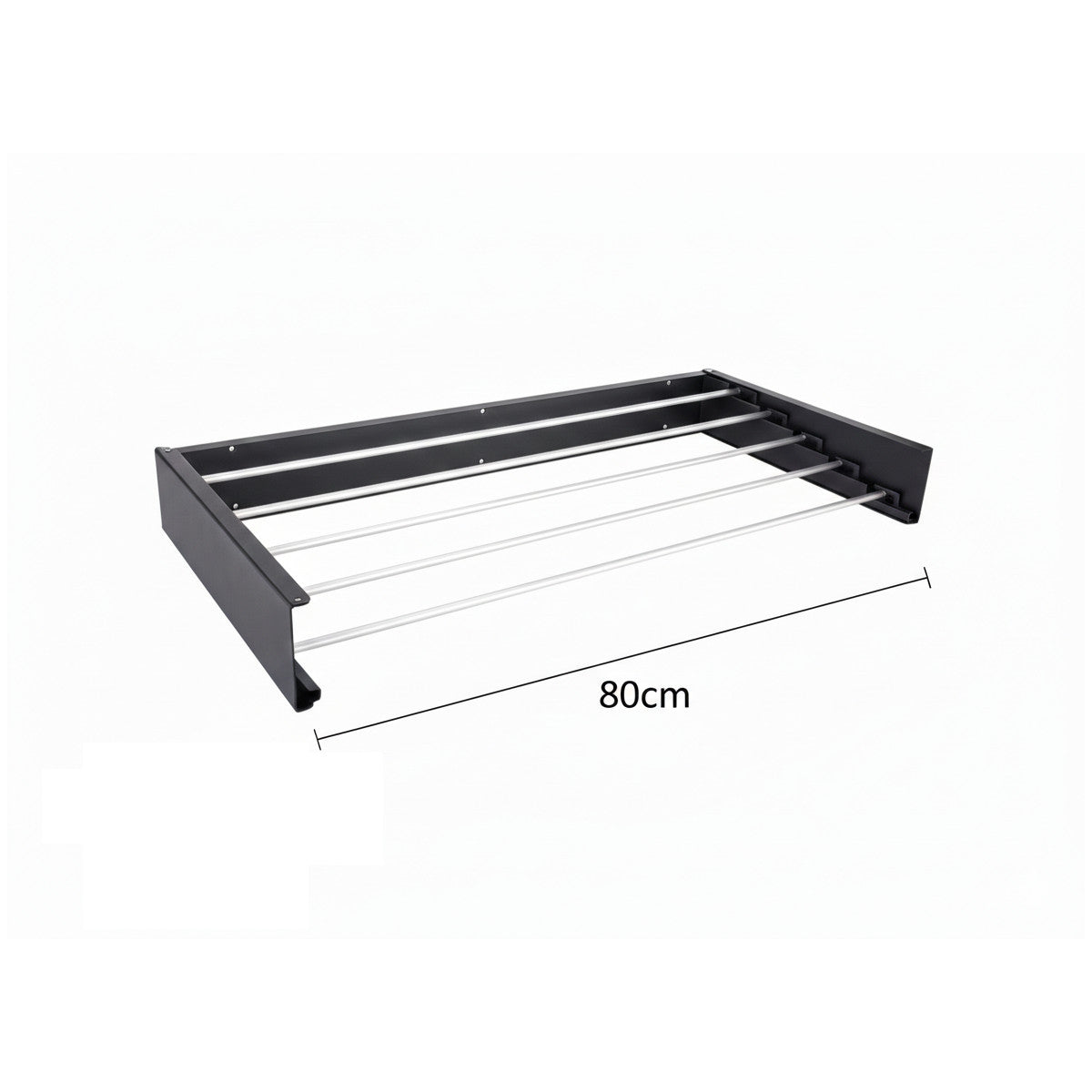 STENDIBIANCHERIA DA MURO 80CM ALLUMINIO SALVASPAZIO BAGNO INTERNO ESTERNO 73214