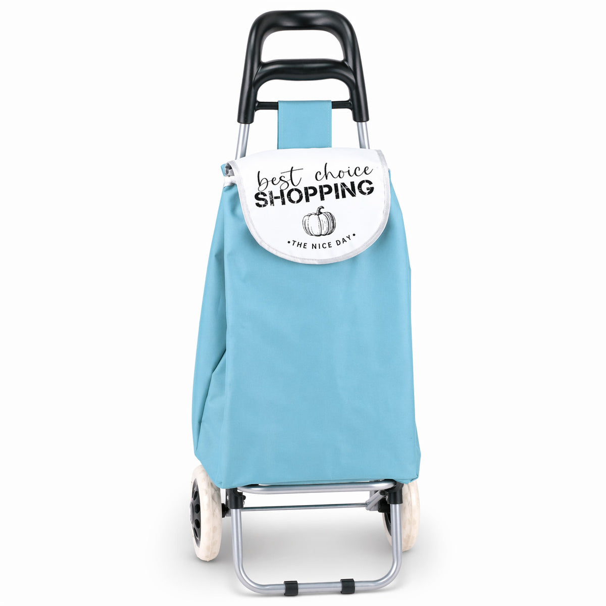 CARRELLO SPESA TROLLEY PIEGHEVOLE 2 RUOTE BORSA IMPERMEABILE 95X36X27 CM