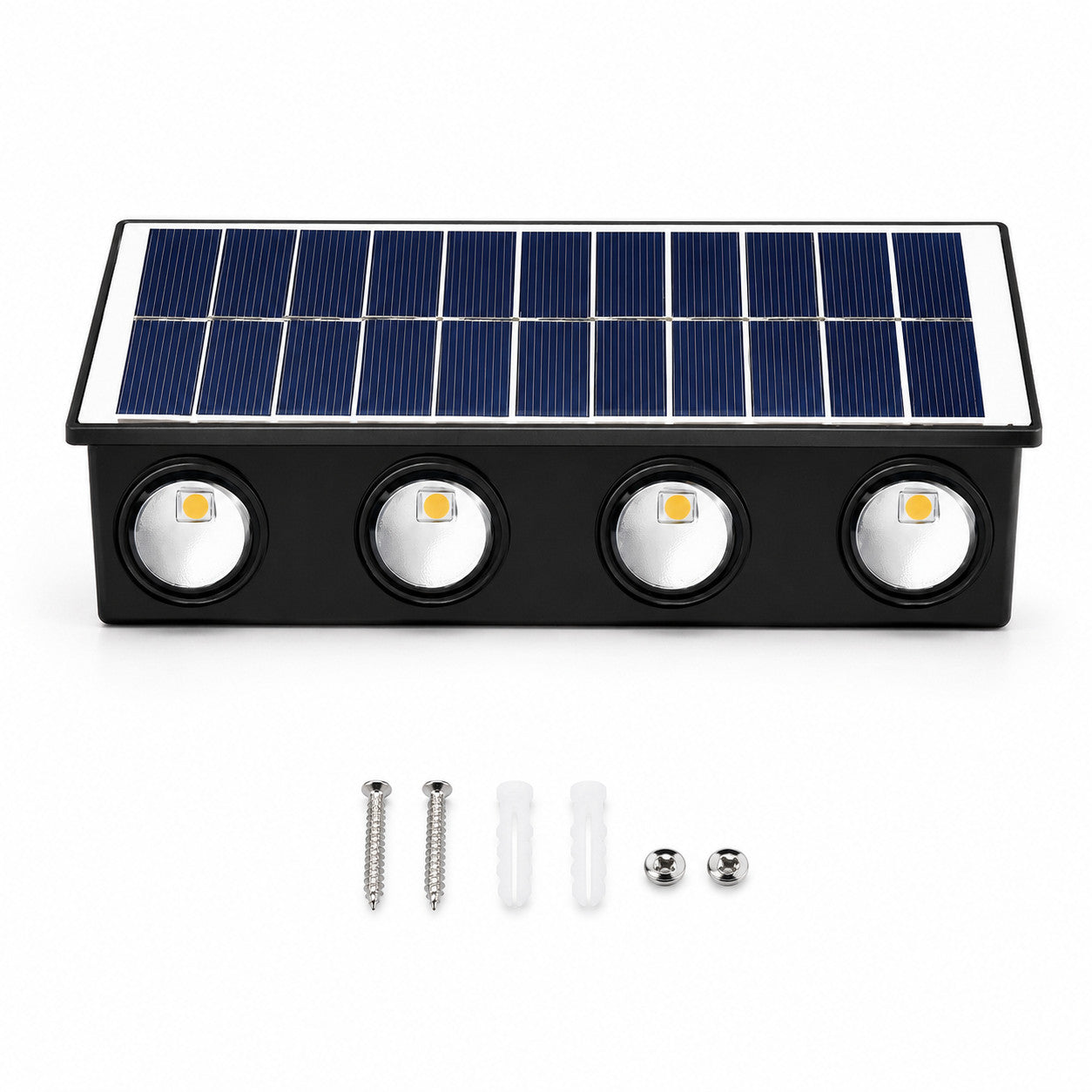 APPLIQUE LAMPE 8 LED MUR MURAL SOLAIRE IP65 BLANC CHAUD JARDIN TE-B0578*