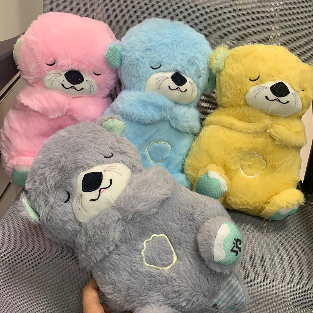 PELUCHE BAMBINI CON NINNA NANNA RESPIRAZIONE ORSACCHIOTTO RESPIRA ANTISTRESS