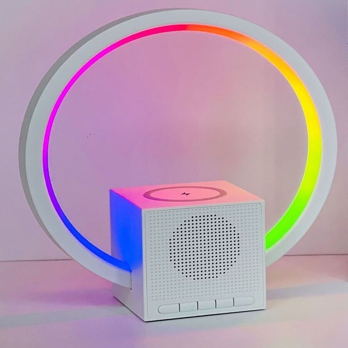 CASSA SPEAKER RICARICABILE LAMPADA LED RGB RICARICA WIRELESS BLUETOOTH RADIO 258