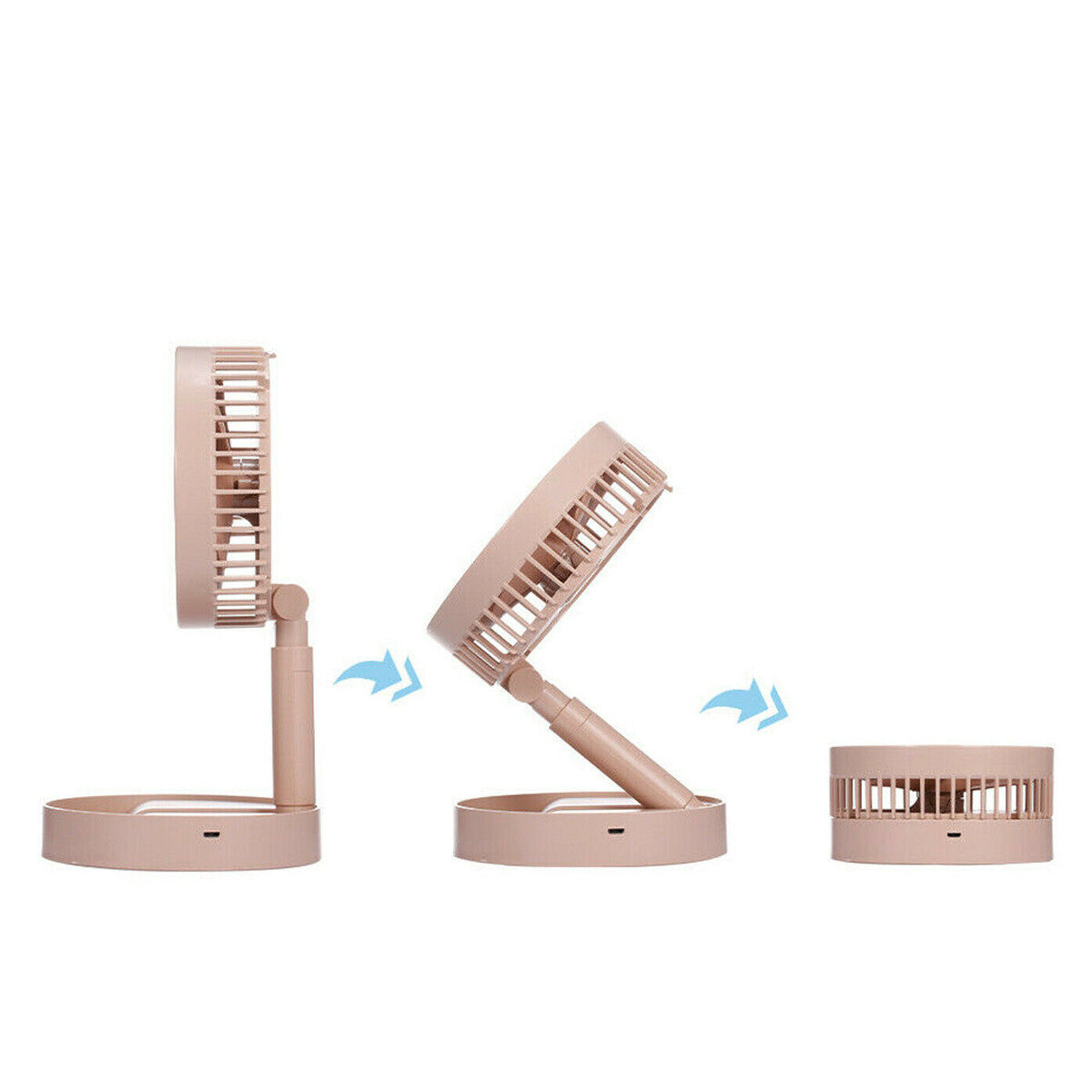 MINI VENTILATORE PIEGHEVOLE DA VIAGGIO RICARICABILE USB REGOLABILE TE-B0336