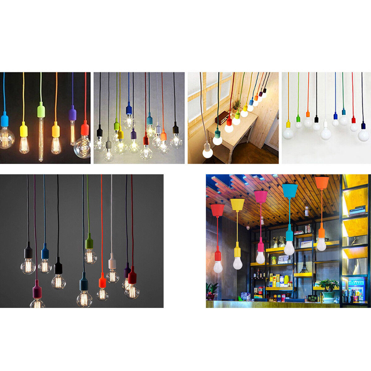 PORTALAMPADA A SOSPENSIONE PENDENTE LAMPADARIO SOFFITTO E27 VERDE DT-J02
