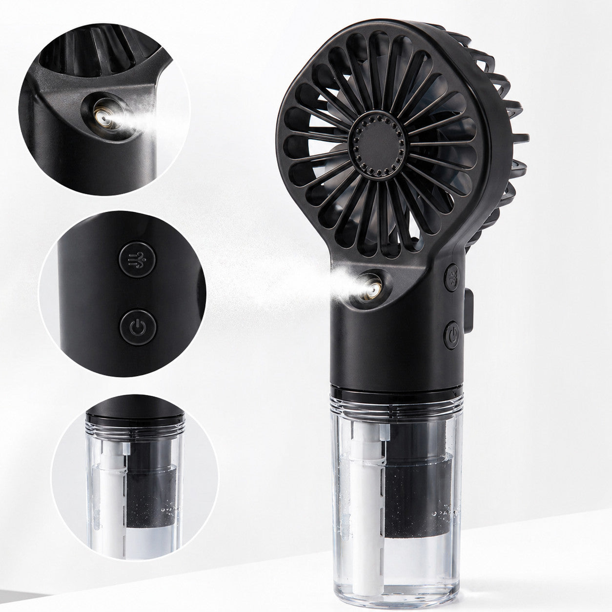 VENTILATORE PORTATILE CON SPRAY RICARICABILE USB MINI FAN UMIDIFICATORE AS-07115