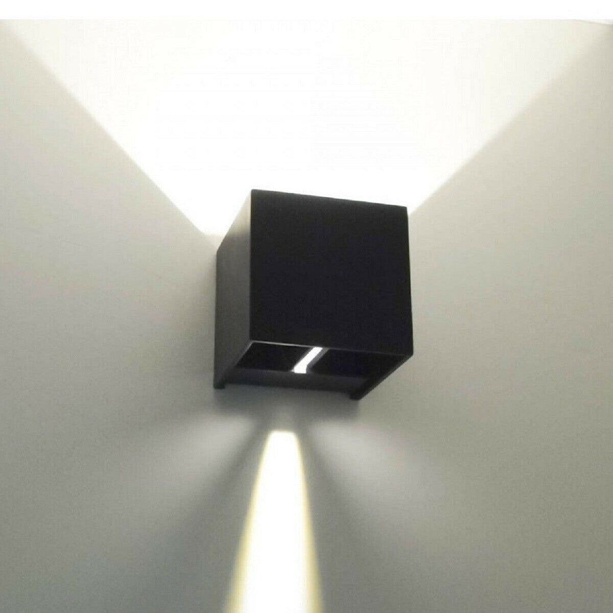 APPLIQUE NOIRE CUBE LED 10W SPOT LAMPE MURALE LUMIÈRE NATURELLE 4000K