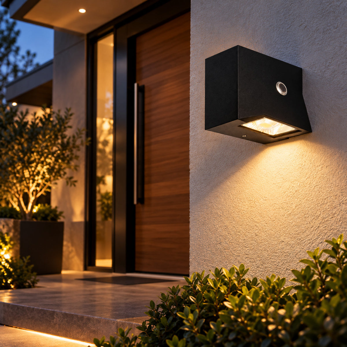 APPLIQUE LED 5W ESTERNO LAMPADA PARETE NERA IP65 3000K 4000K 6000K ET-31693