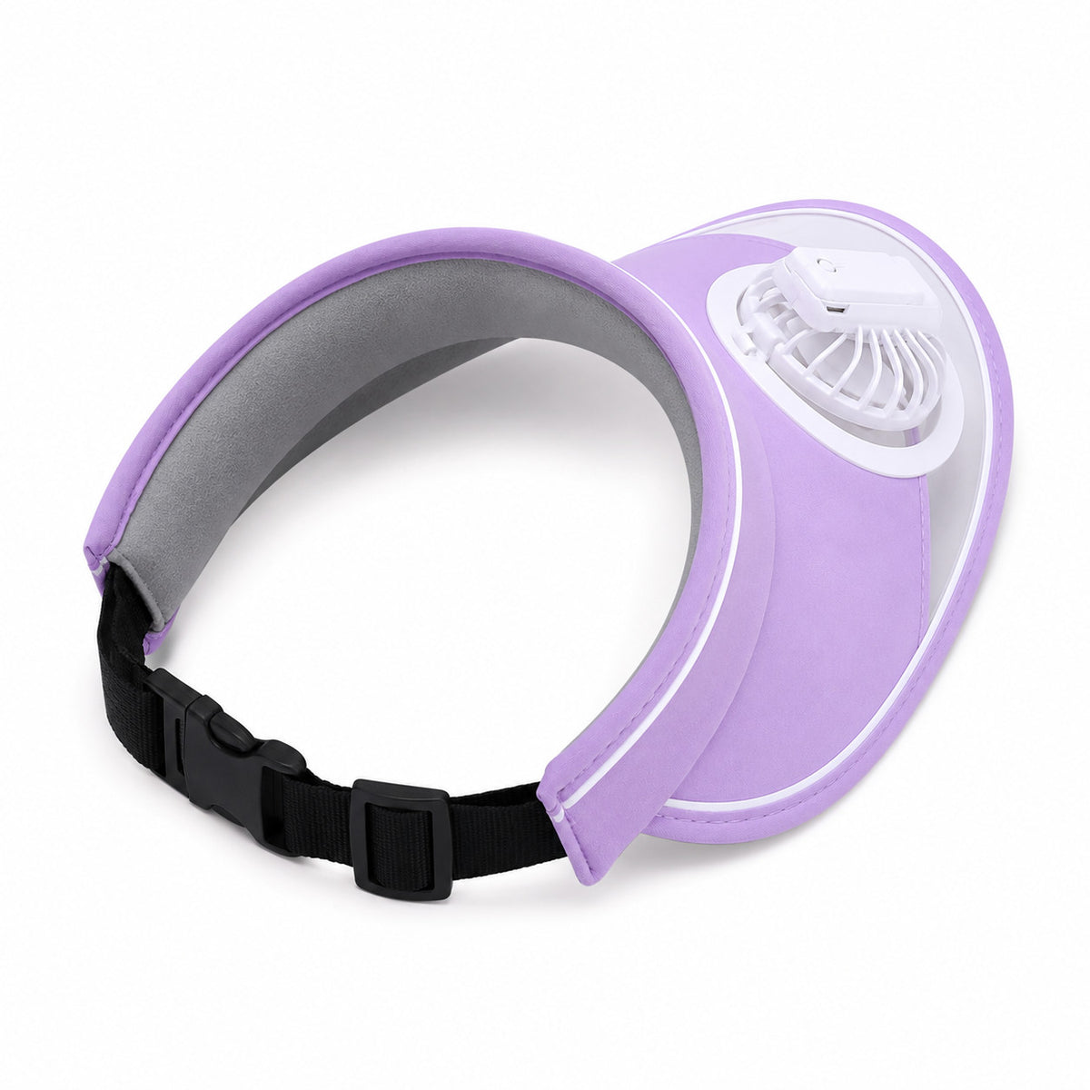 VISIÈRE PARE-SOLEIL VENTILATEUR USB RECHARGEABLE CHAPEAU PLAGE ÉTÉ AS-016
