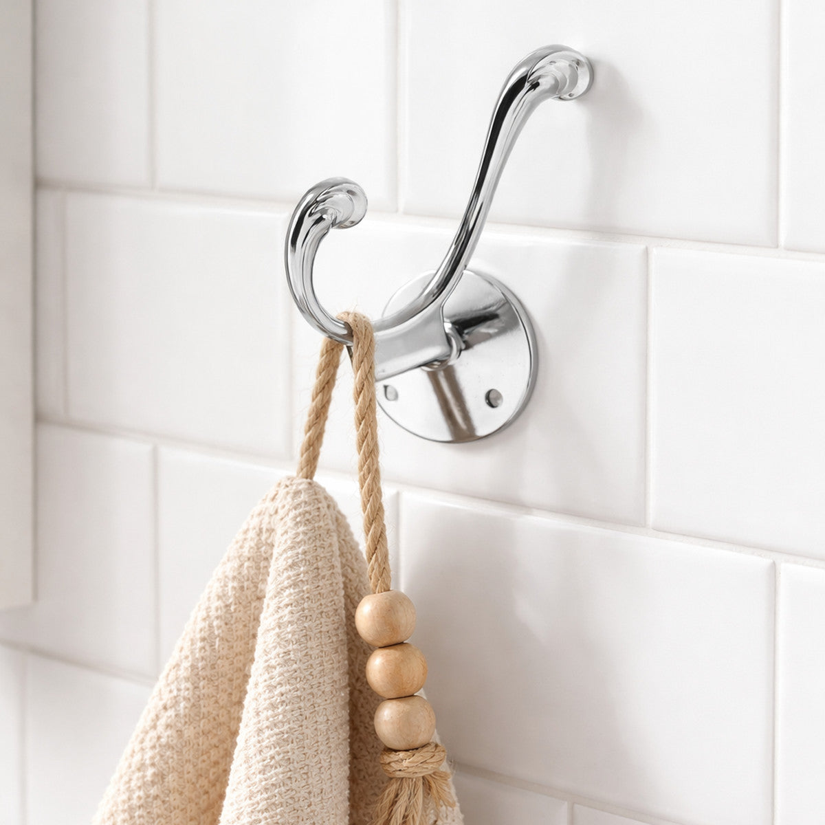 GANCIO APPENDIABITI BAGNO MURO GANCI ASCIUGAMANI CASA CROMATO DA PARETE 03459