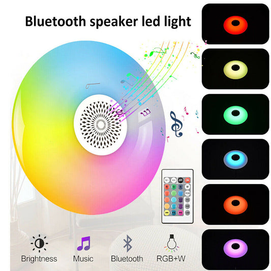AMPOULE LED BLUETOOTH UFO LUMIÈRE BLANCHE RGB LAMPE 48W ENCEINTE MUSICALE