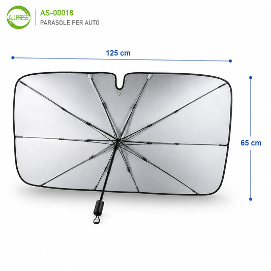 PARE-SOLEIL PARAPLUIE VITRE AVANT VOITURE PARE-BRISE PLIABLE 125X65CM AS-00018