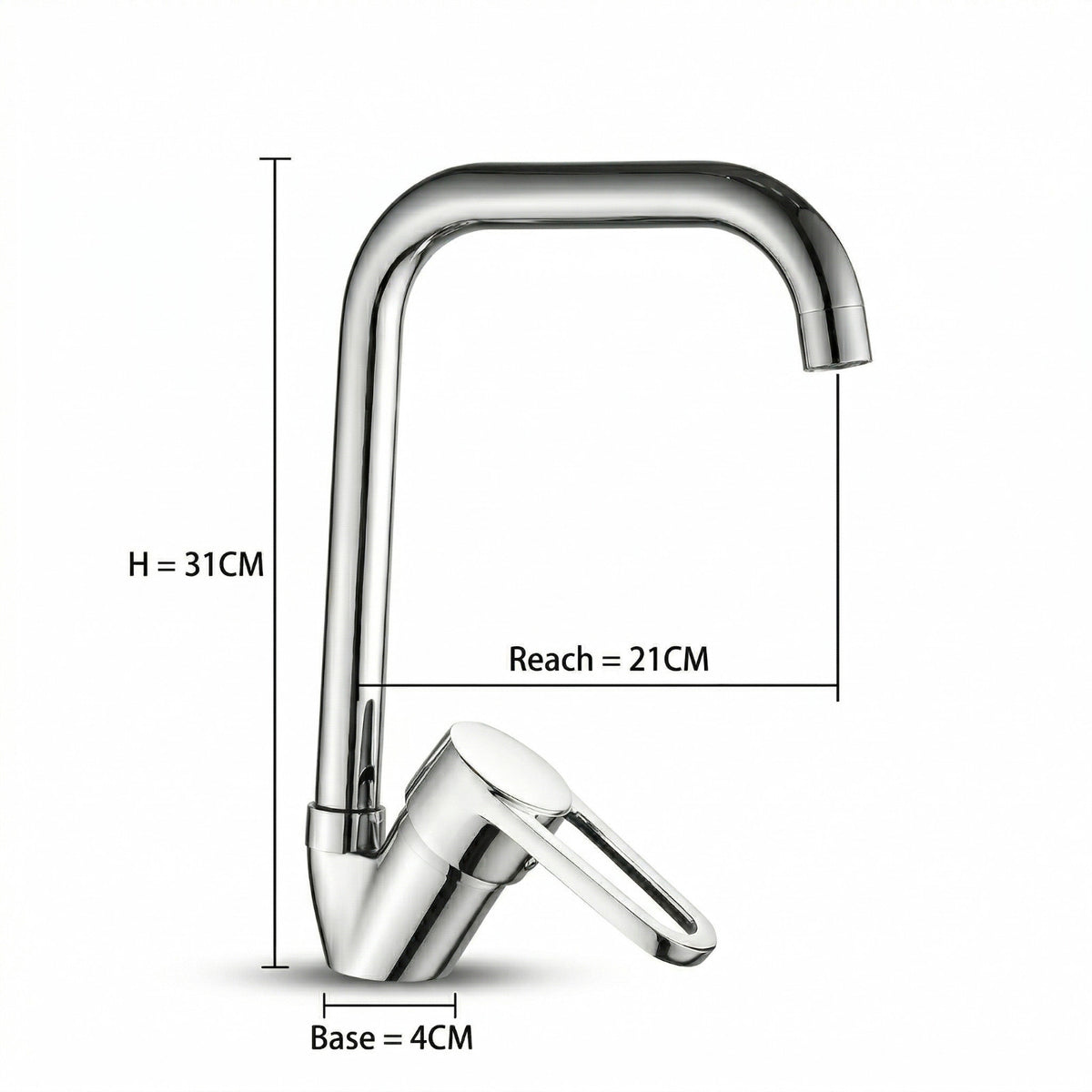 RUBINETTO MISCELATORE CUCINA MONOCOMANDO LAVANDINO COLLO ALTO GIREVOLE 8568